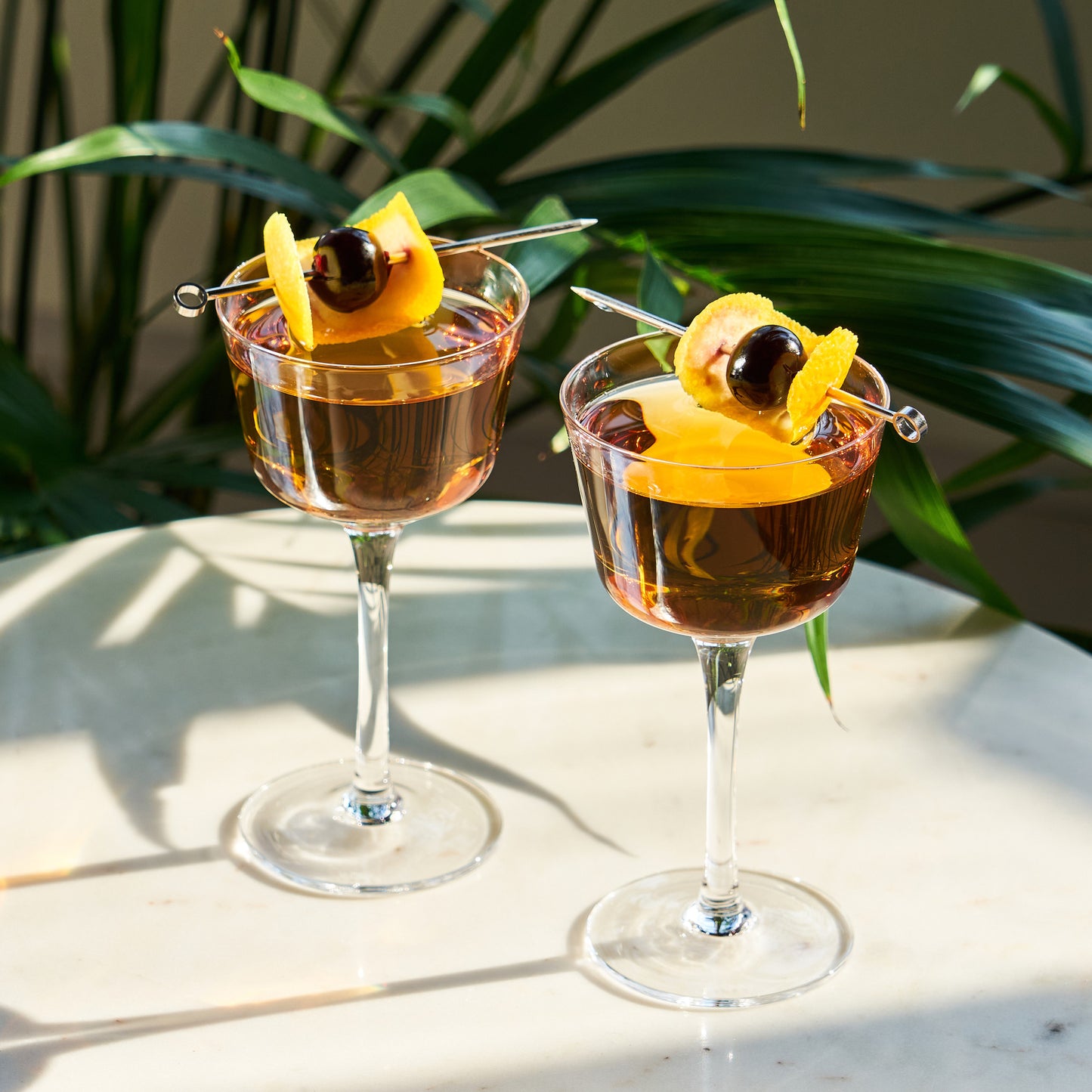 Nick & Nora Cocktail Coupes - Lead-Free Crystal Glasses Set of 2 | Viski