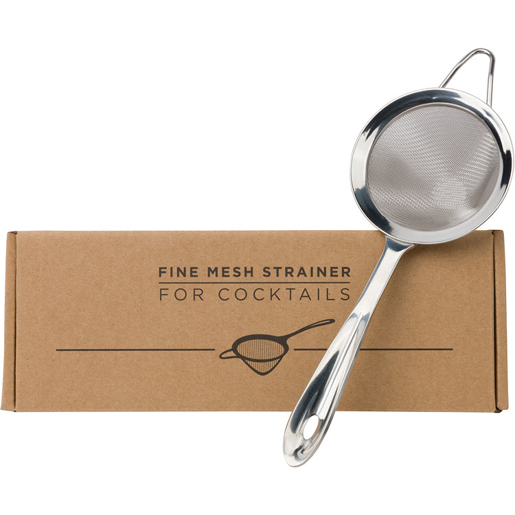 Professional Double-Welded Fine Mesh Strainer - Ultra-Fine Stainless Steel Cocktail Strainer for Crystal-Clear Cocktails