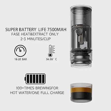 Portable Espresso Machine - Professional Travel Coffee Maker Easy to Carry