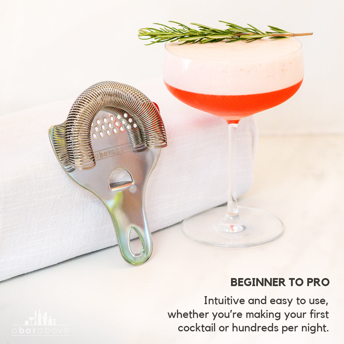 Professional Antique Copper Hawthorne Strainer - Ergonomic Cocktail Strainer with Fine-Coil Spring for Bar Tools