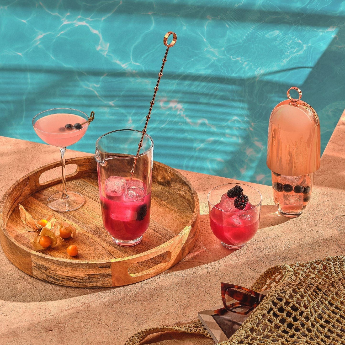 NUDE Hepburn Crystal Cocktail Shaker with Copper Top | Barsonist
