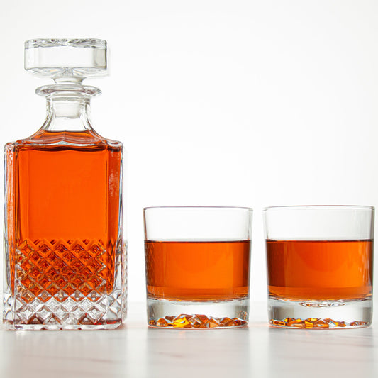 Iceberg Decanter with Rocks Glasses, Set of 4 | Barsonist
