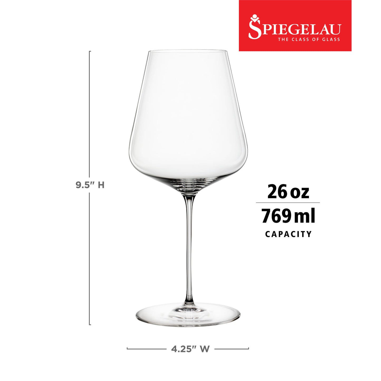 Spiegelau Definition 26 oz Bordeaux Glass Set (2-Pack)