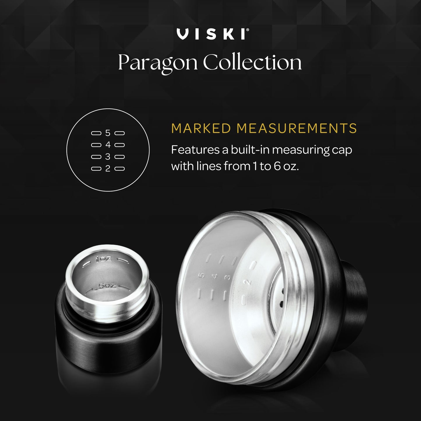 Paragon Stainless Steel Cocktail Shaker in Obsidian Viski