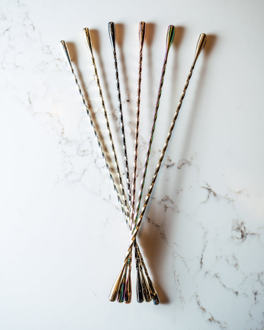 Double-Ended Teardrop Stirring Wand - Professional Bartender Bar Spoon | Barsonist