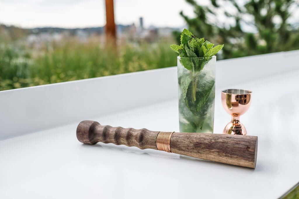 Hand-Carved Black Walnut Muddler - Oregon Hardwood Cocktail Tool | Barsonist