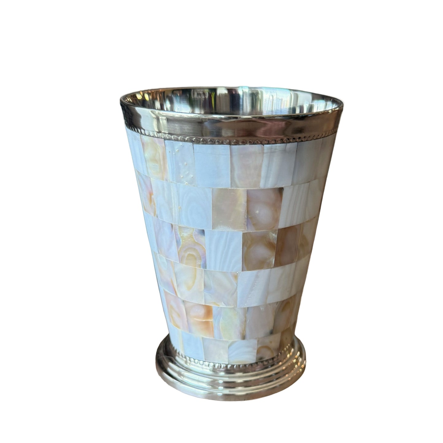 Mother of Pearl Julep Cup - Handcrafted Iridescent Cocktail Chalice | Barsonist