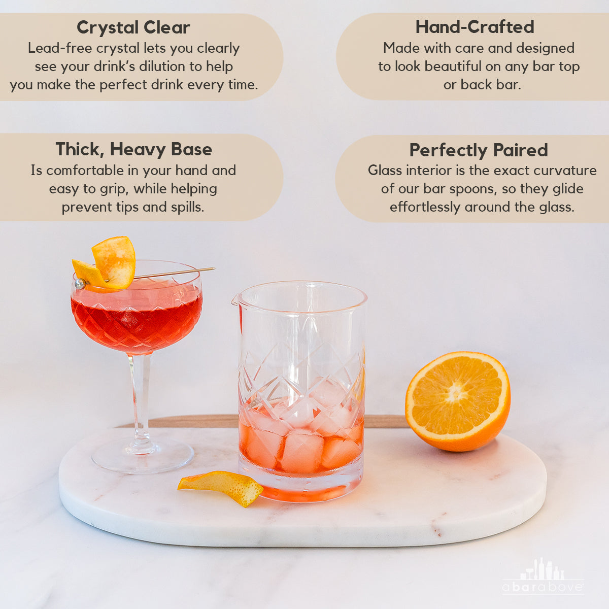Diamond Cut Cocktail Mixing Glass | Barsonist