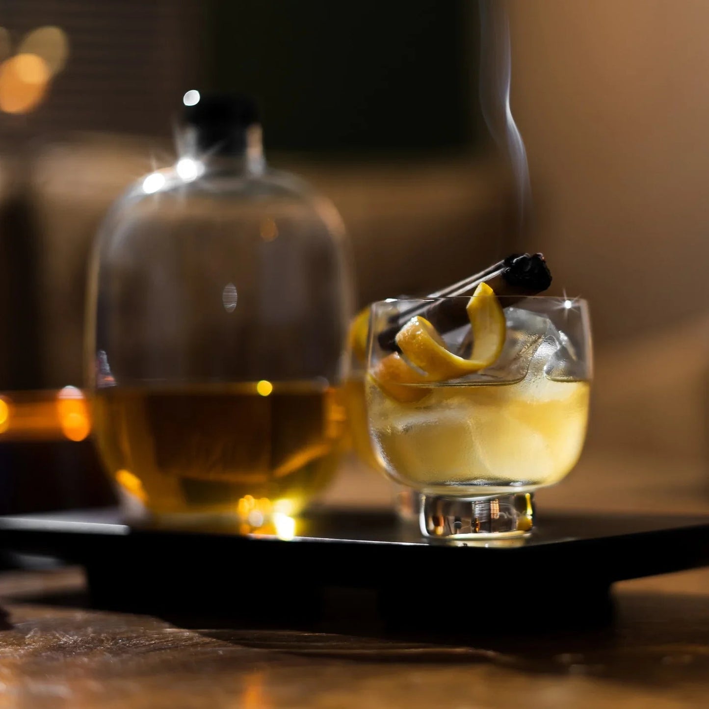 NUDE Malt Whiskey Bottle with Wooden Tray | Barsonist