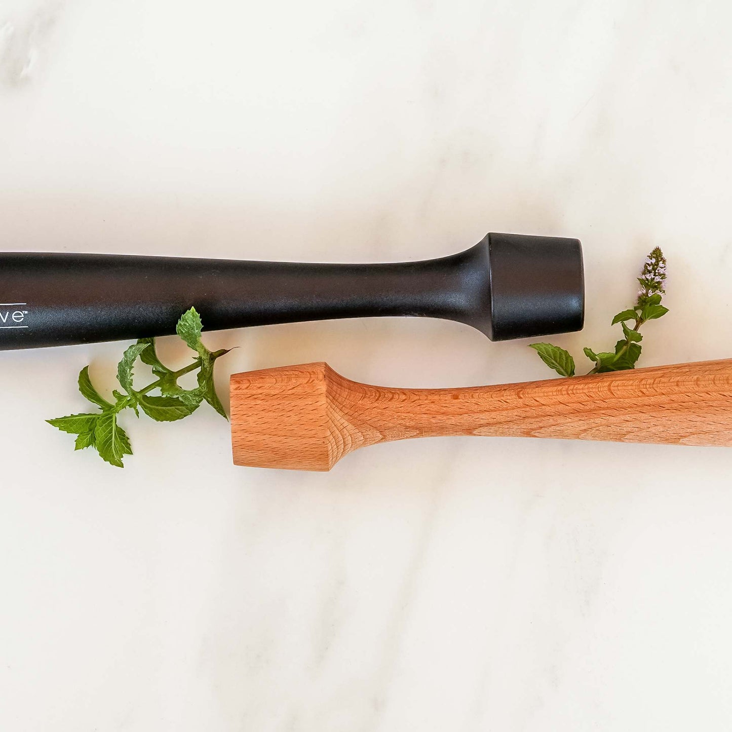Professional 12" Hardwood Cocktail Muddler - Extra Long Ergonomic Bar Muddler for Shaker Tins