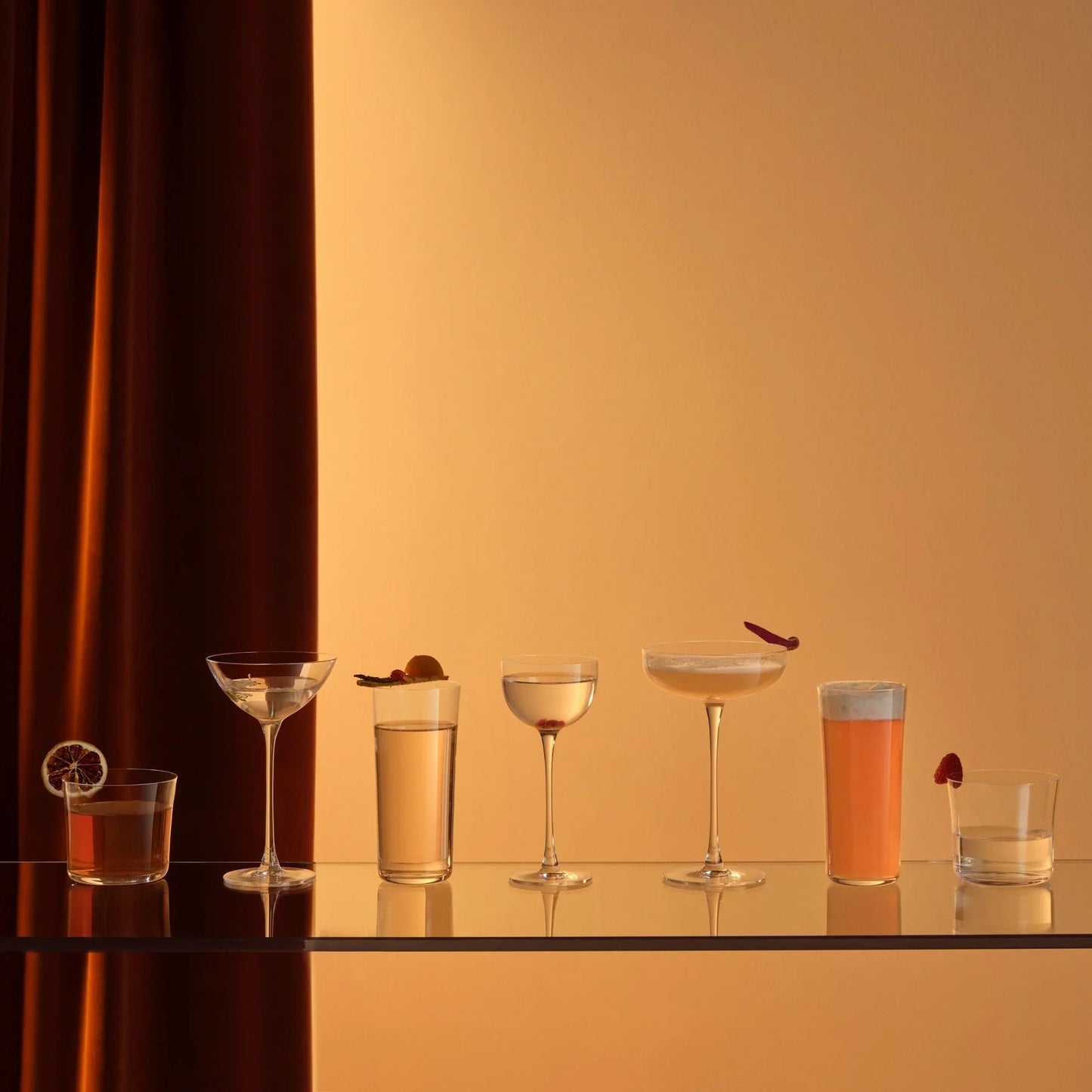 NUDE Savage Lead-Free Crystal Lowball Glasses - Set of 4 | Barsonist