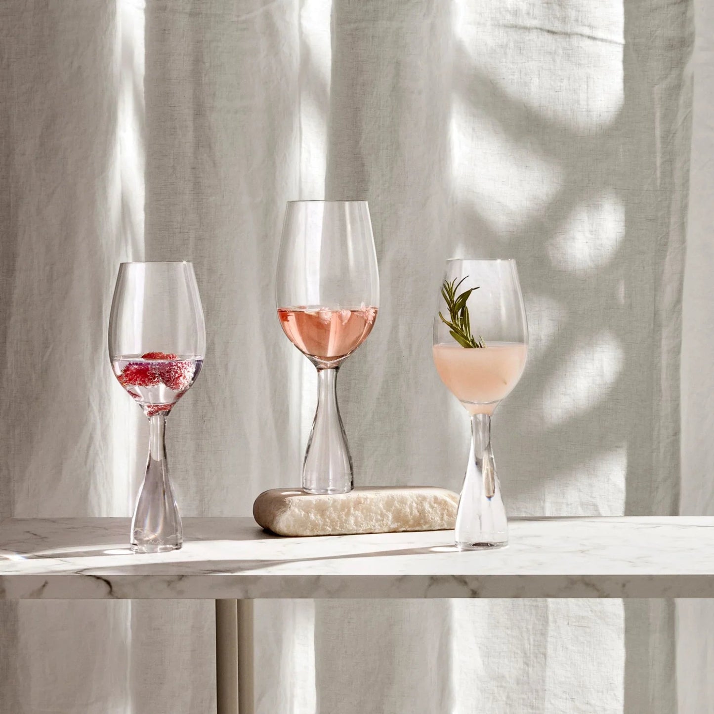 NUDE Wine Party White Wine Glasses Set by Ron Arad | Barsonist