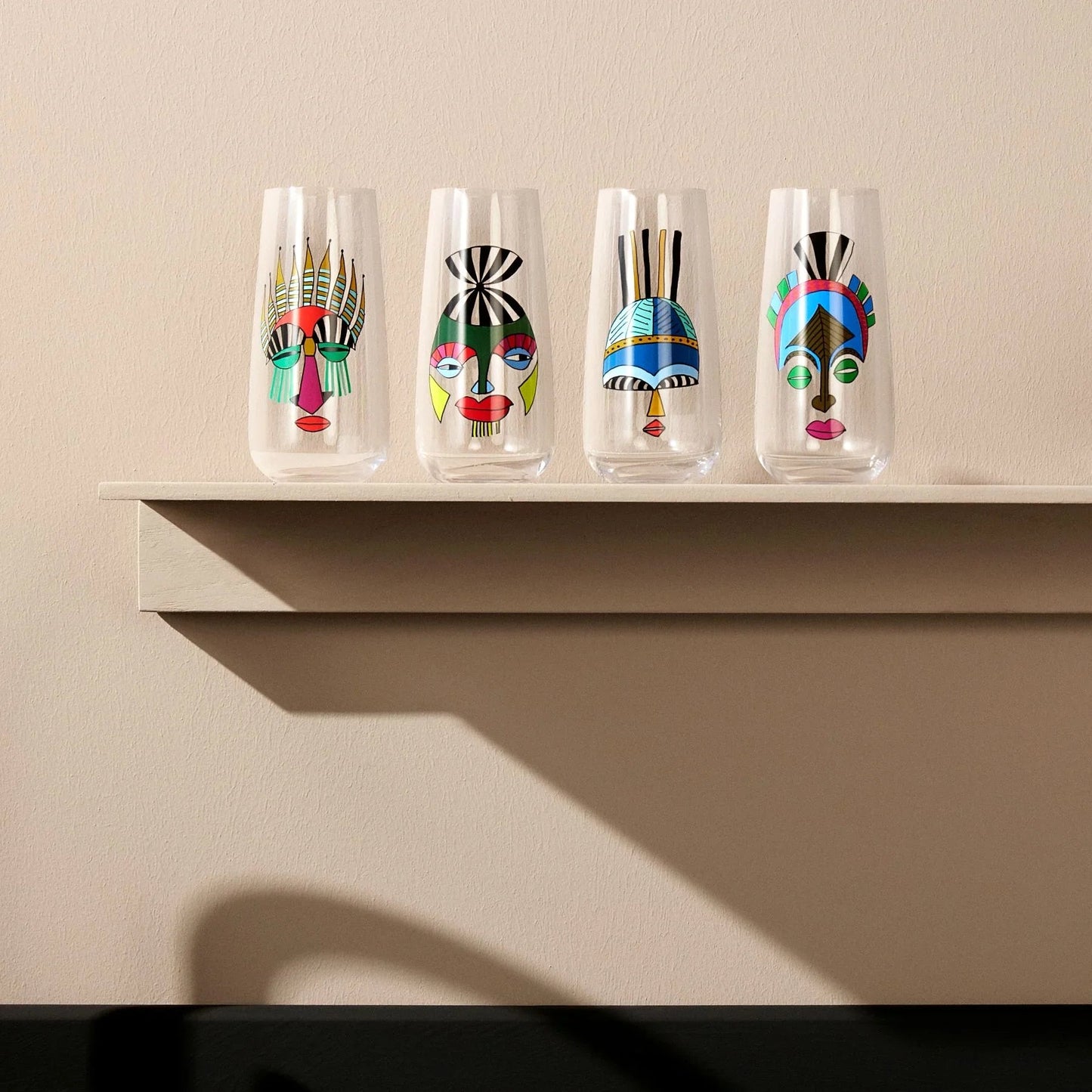 NUDE Mirage Rock & Pop Highball Glasses Set of 4 | Barsonist