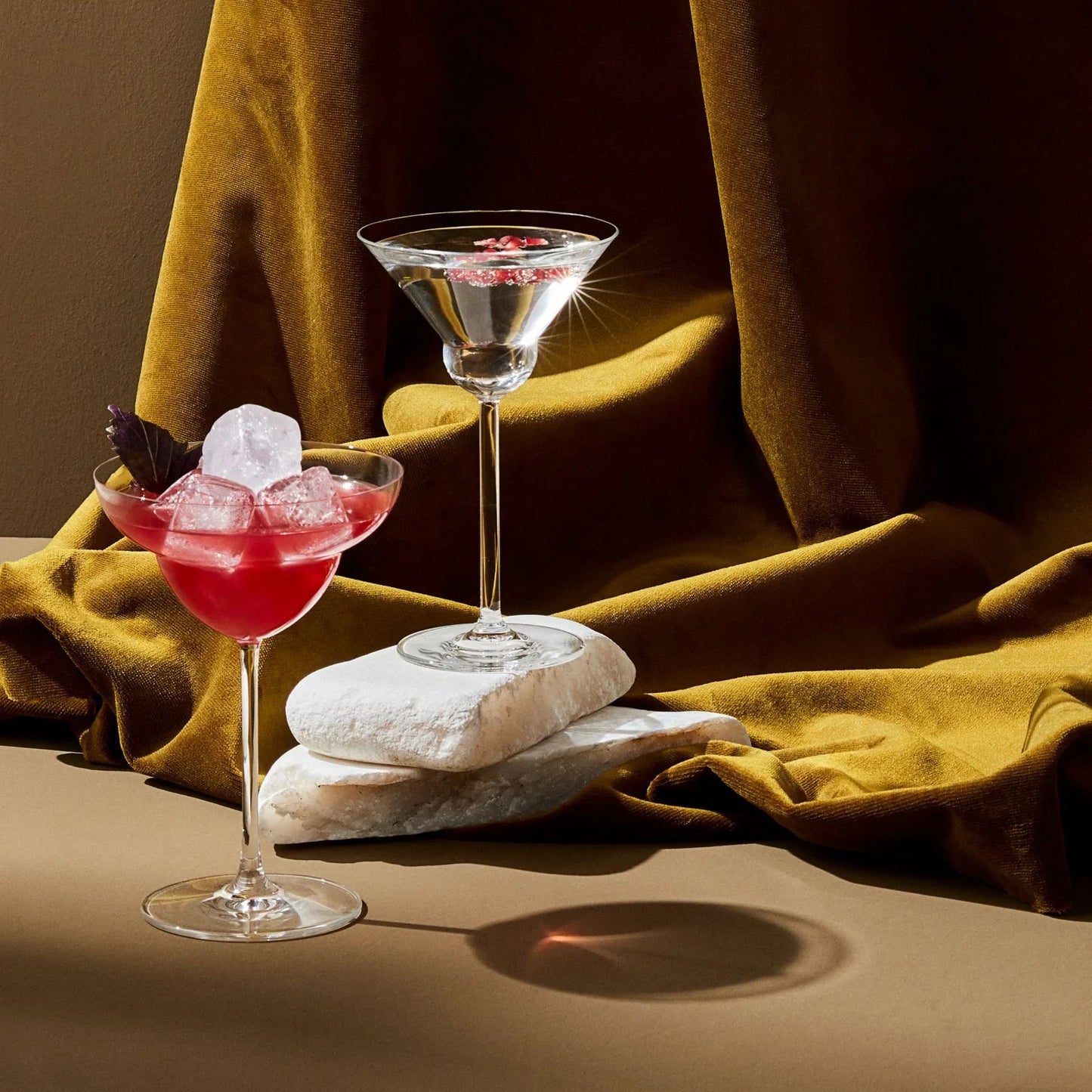 NUDE Vintage Martini Glasses Set of 2 - Rounded Base | Barsonist