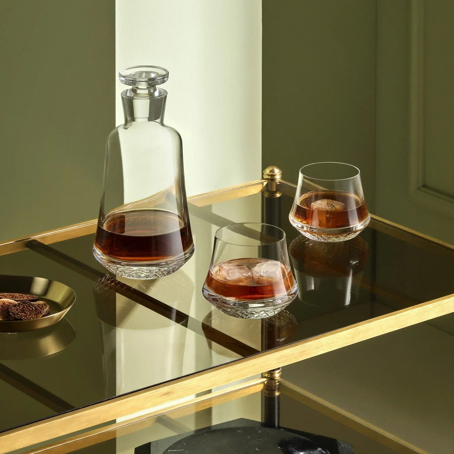 NUDE Paris Whiskey Decanter, Lead-Free Crystal with Architectural Engraving | Barsonist