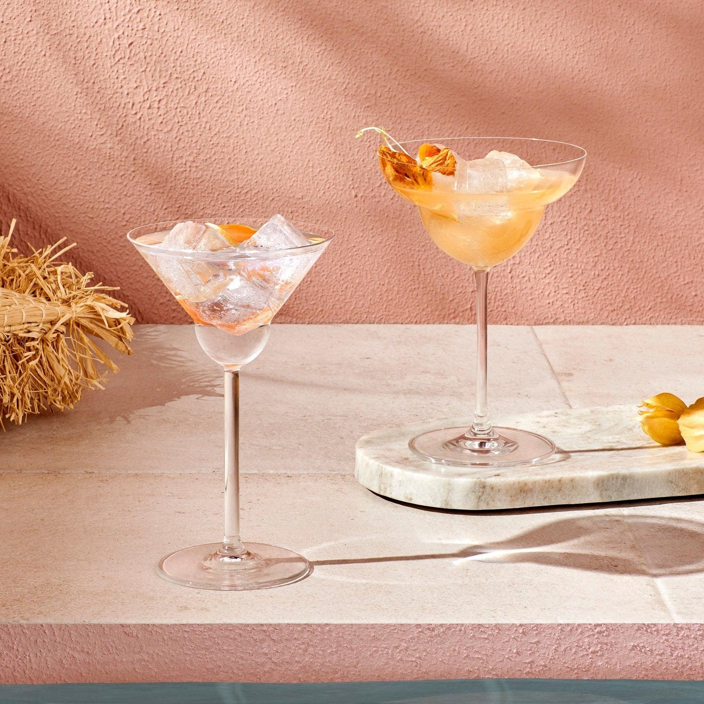 NUDE Vintage Martini Glasses Set of 2 - Rounded Base | Barsonist