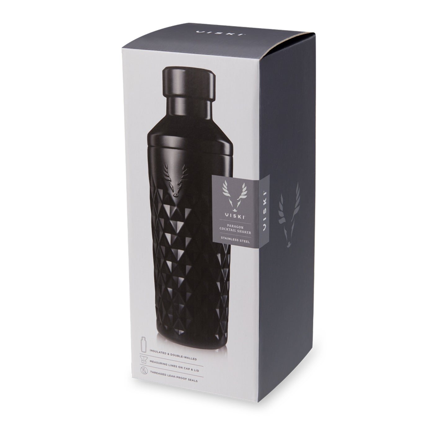 Paragon Stainless Steel Cocktail Shaker in Obsidian Viski