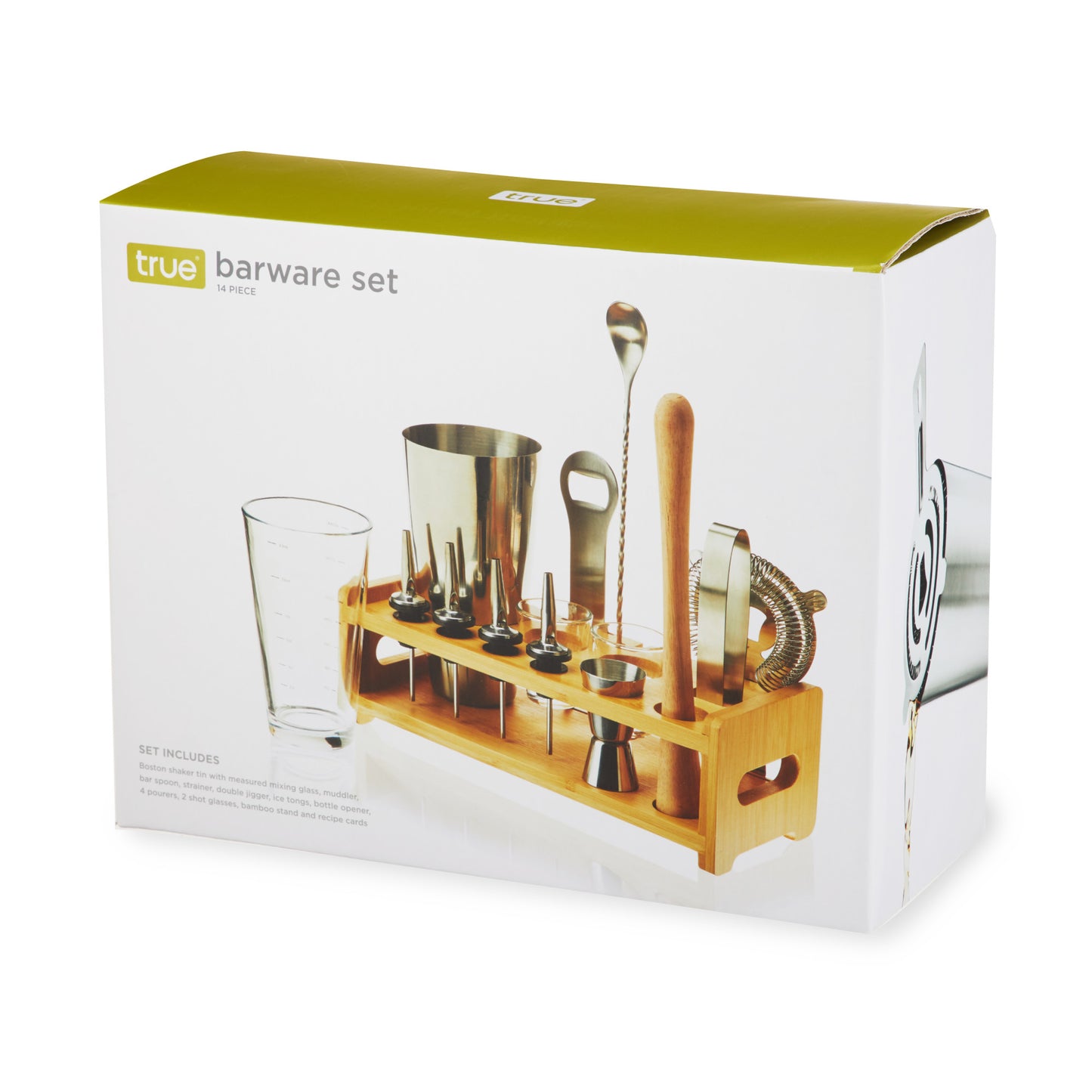 Professional Mixology Kit - Complete 14-Piece Premium Bar Tools Set with Boston Shaker