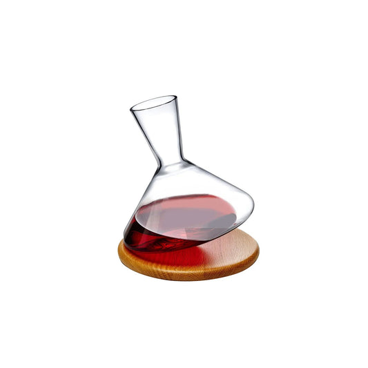 Balance Wine Decanter With Wooden Base | Barsonist