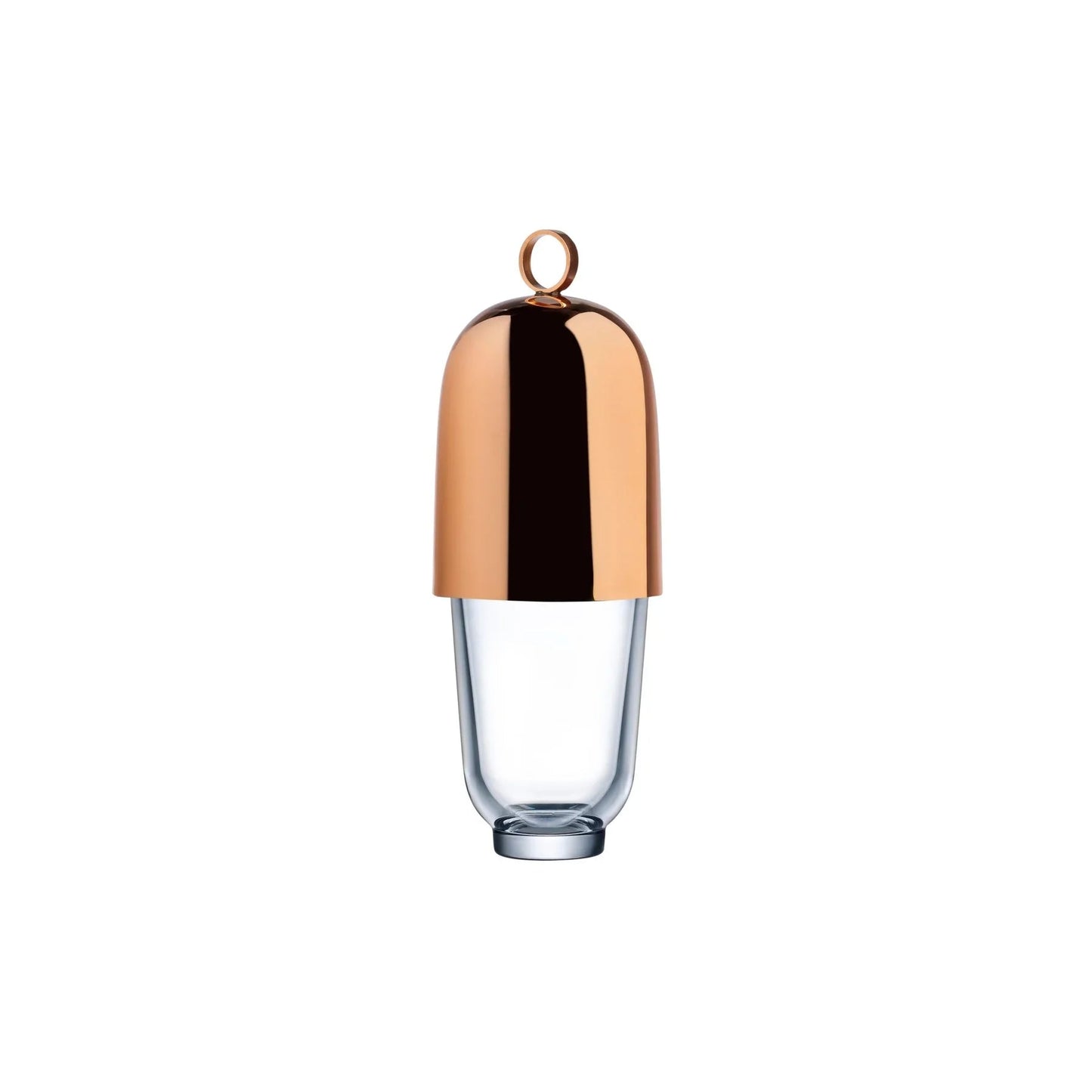 NUDE Hepburn Crystal Cocktail Shaker with Copper Top | Barsonist
