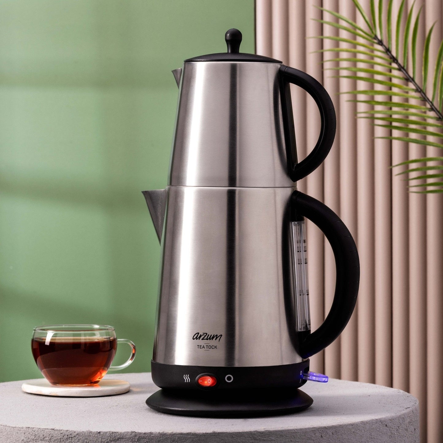 Arzum Tea Tock Electric Turkish Tea Maker Stainless Steel 2200W | Barsonist