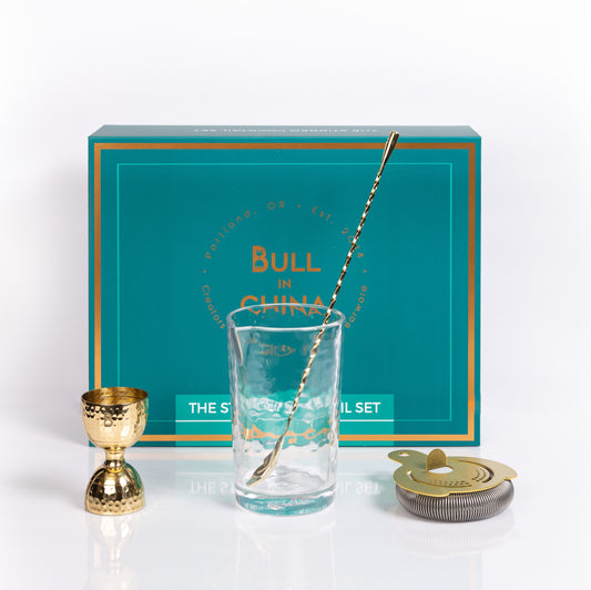 Stirred Cocktail Tool Set - 4-Piece Professional Home Bar Kit | Barsonist