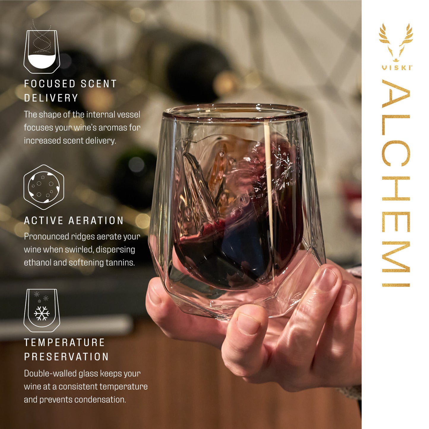 Alchemi Aerating Wine Tasting Glass Viski®