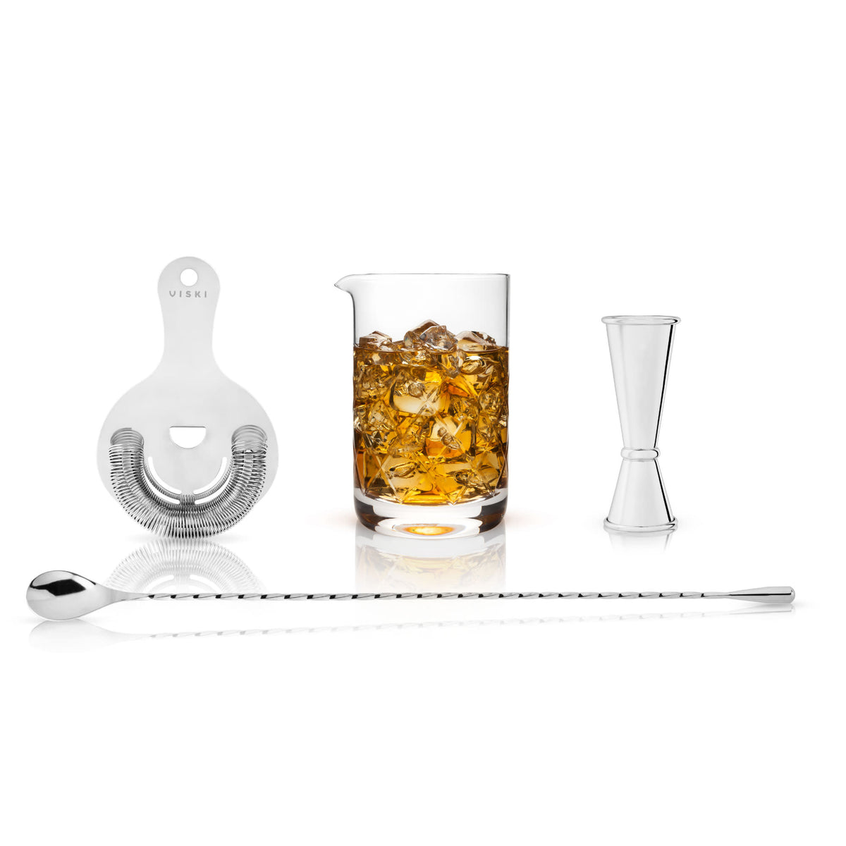 4 Piece Stainless Steel Mixologist Barware Set Viski®