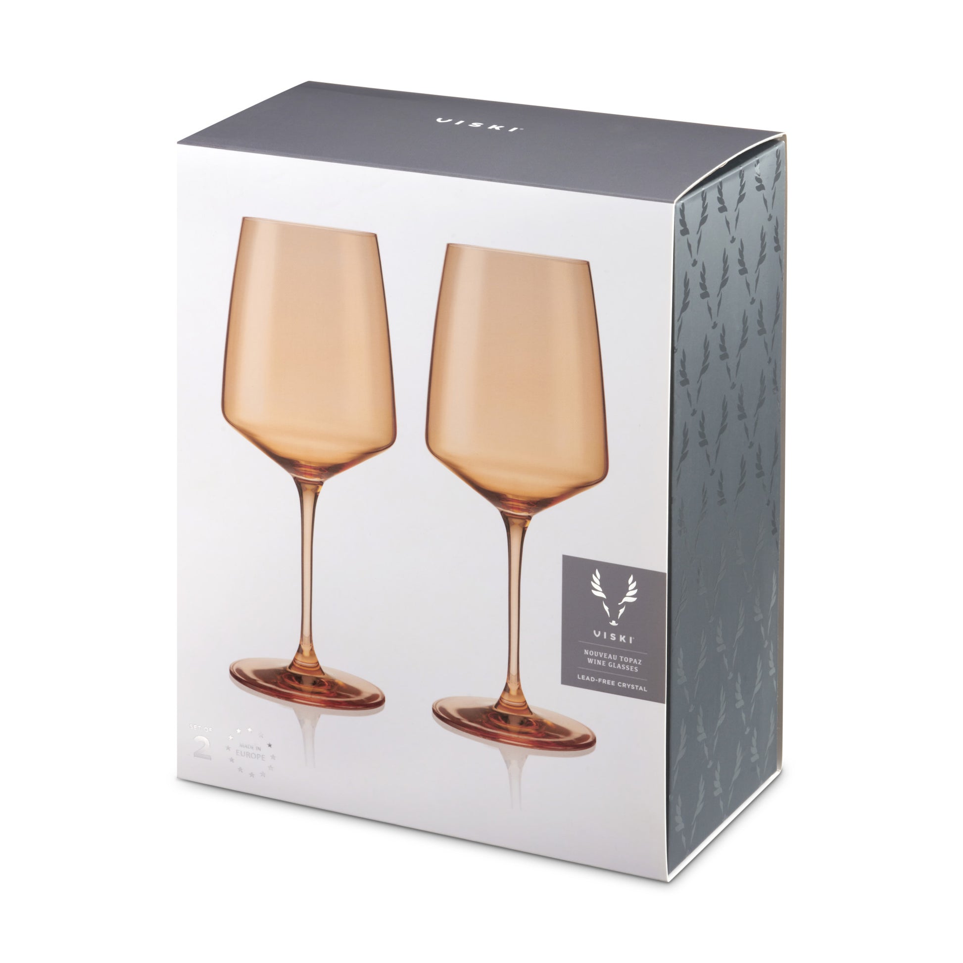 Reserve Nouveau Topaz Wine Glasses Viski® (Set of 2)