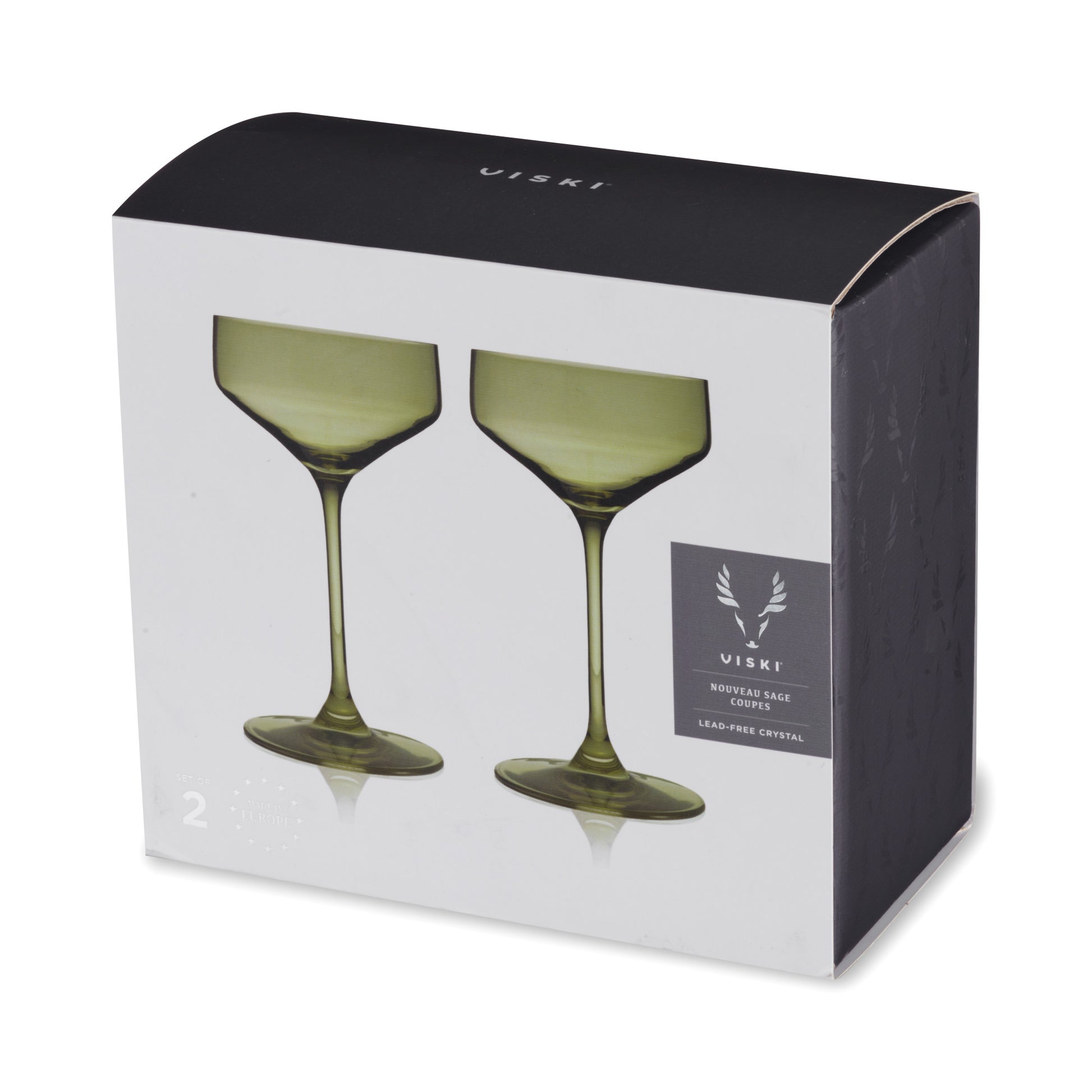 Reserve Nouveau Sage Coupe Glasses Viski® (Set of 2)