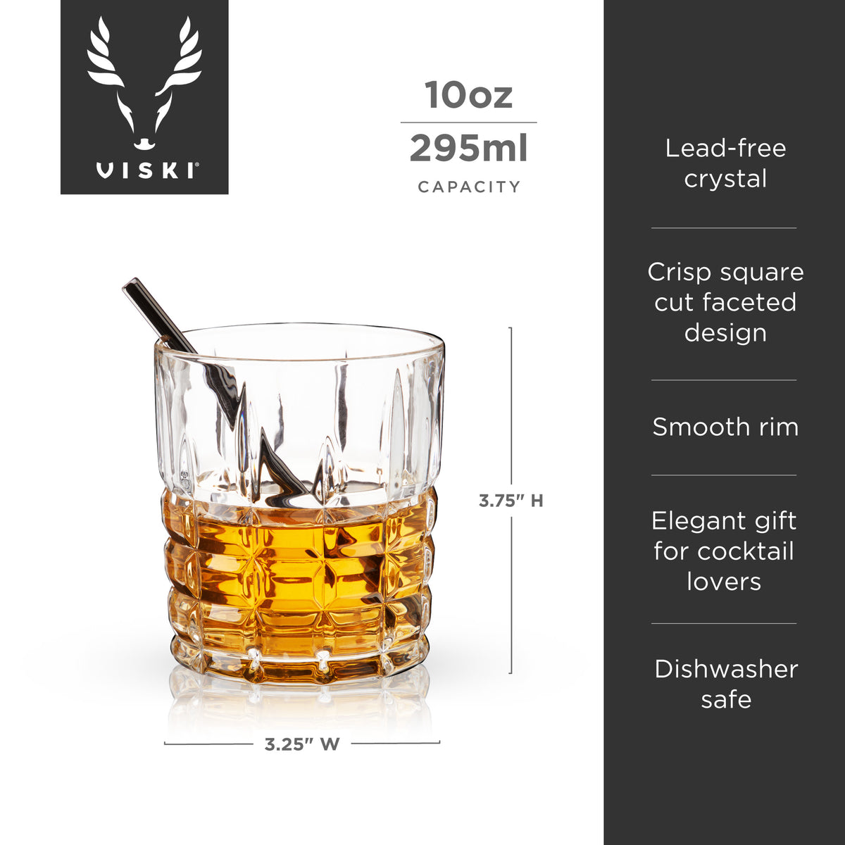 Highland Crystal Rocks Glasses Viski® (Set of 4)