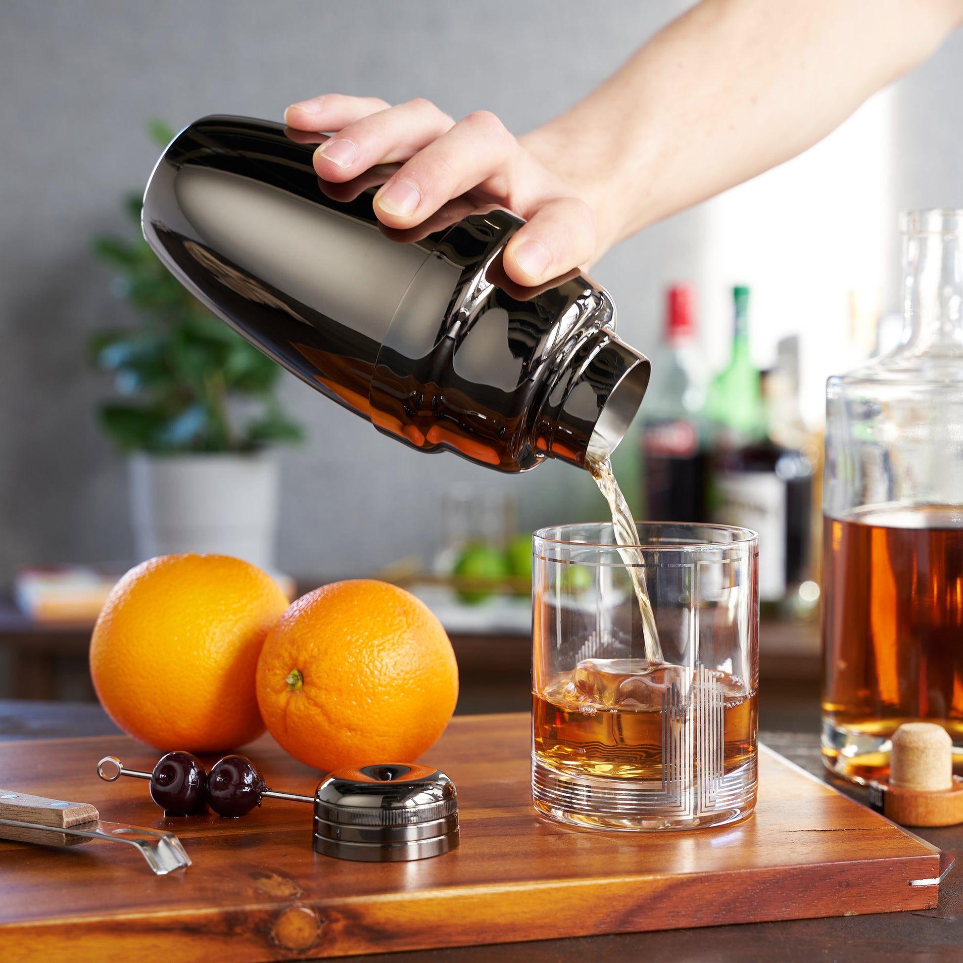 Heavyweight Gunmetal Cocktail Shaker Viski®