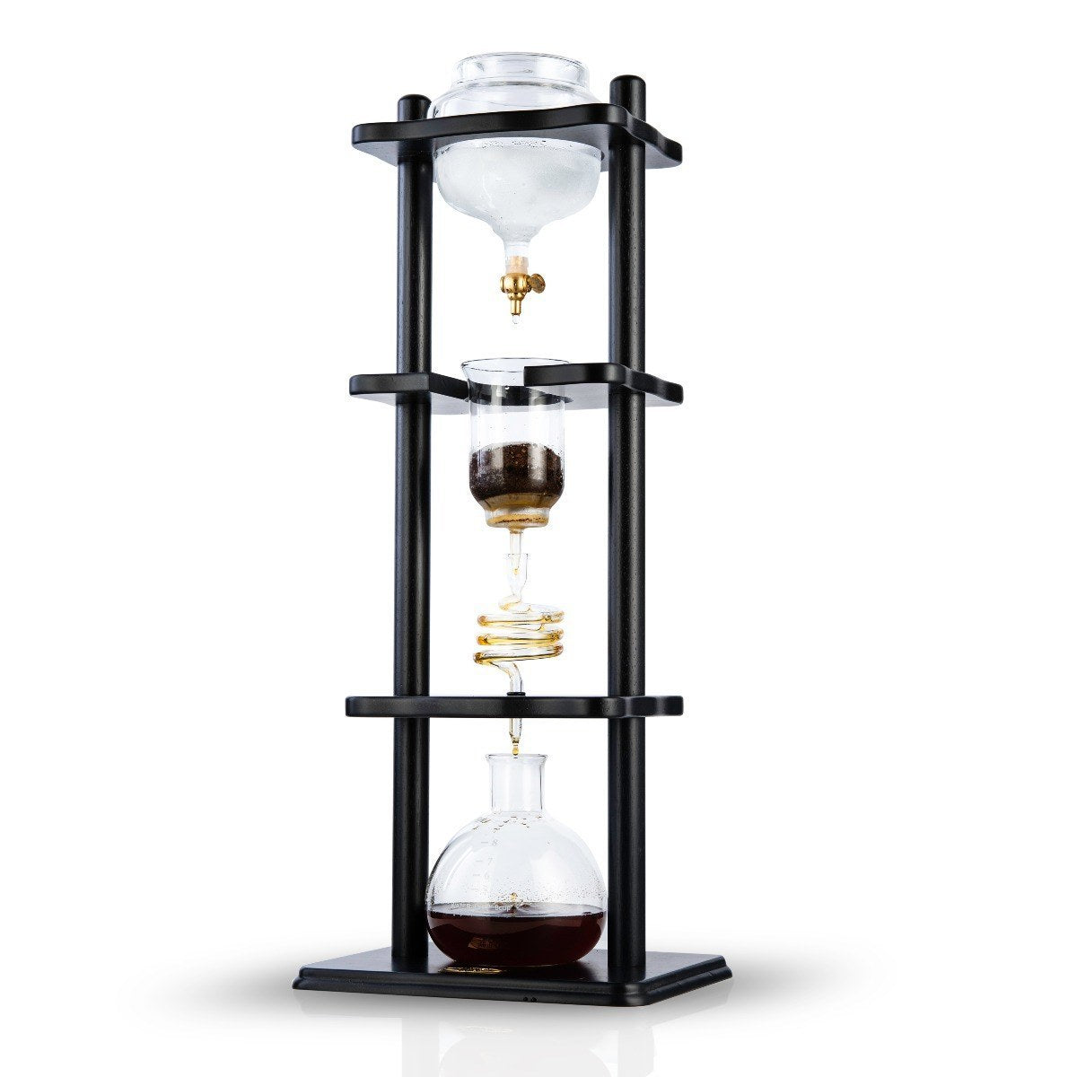 Yama Glass Cold Brew Tower – Black Frame, 32 oz | Barsonist