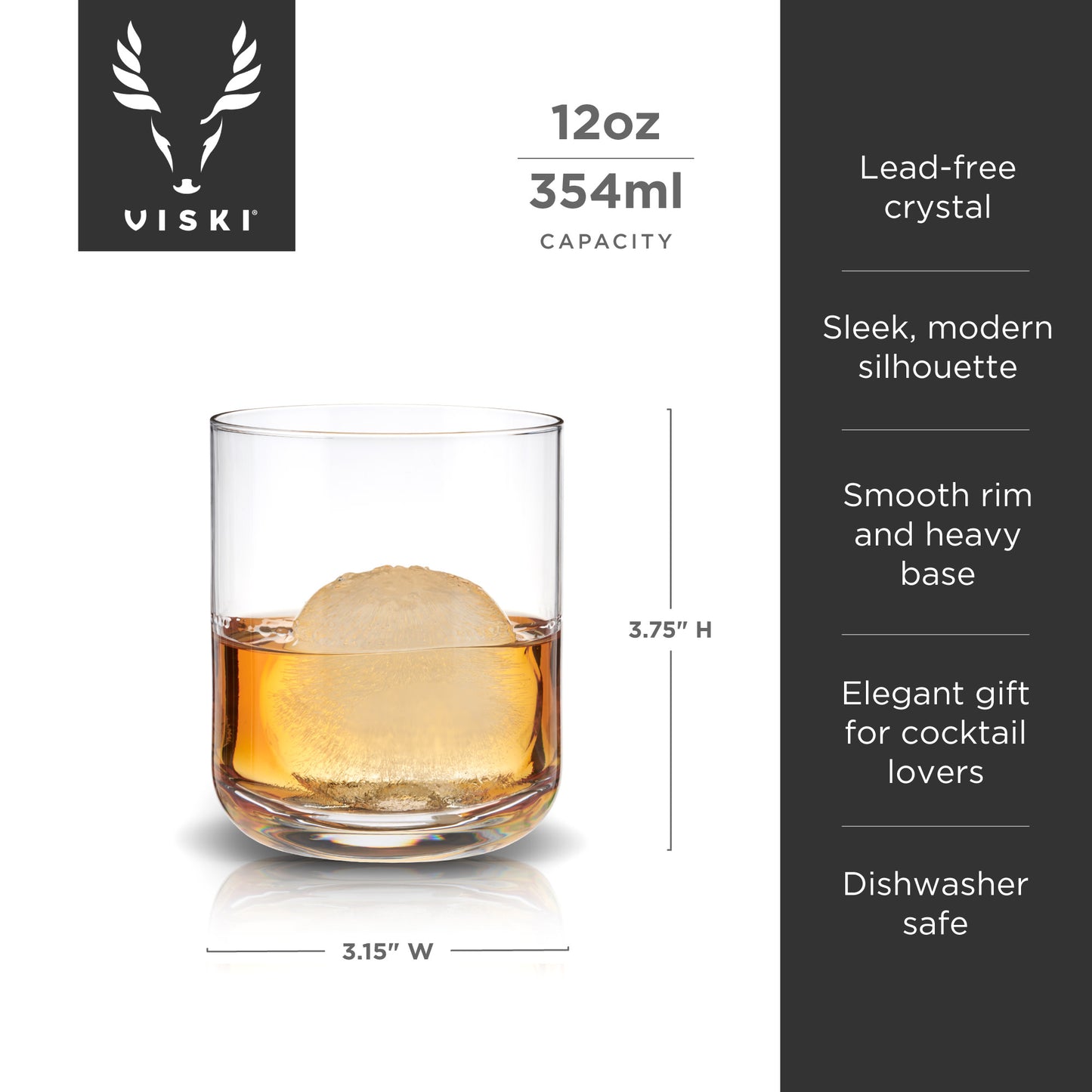 Raye Crystal Whiskey Tumblers Viski® (Set of 2)