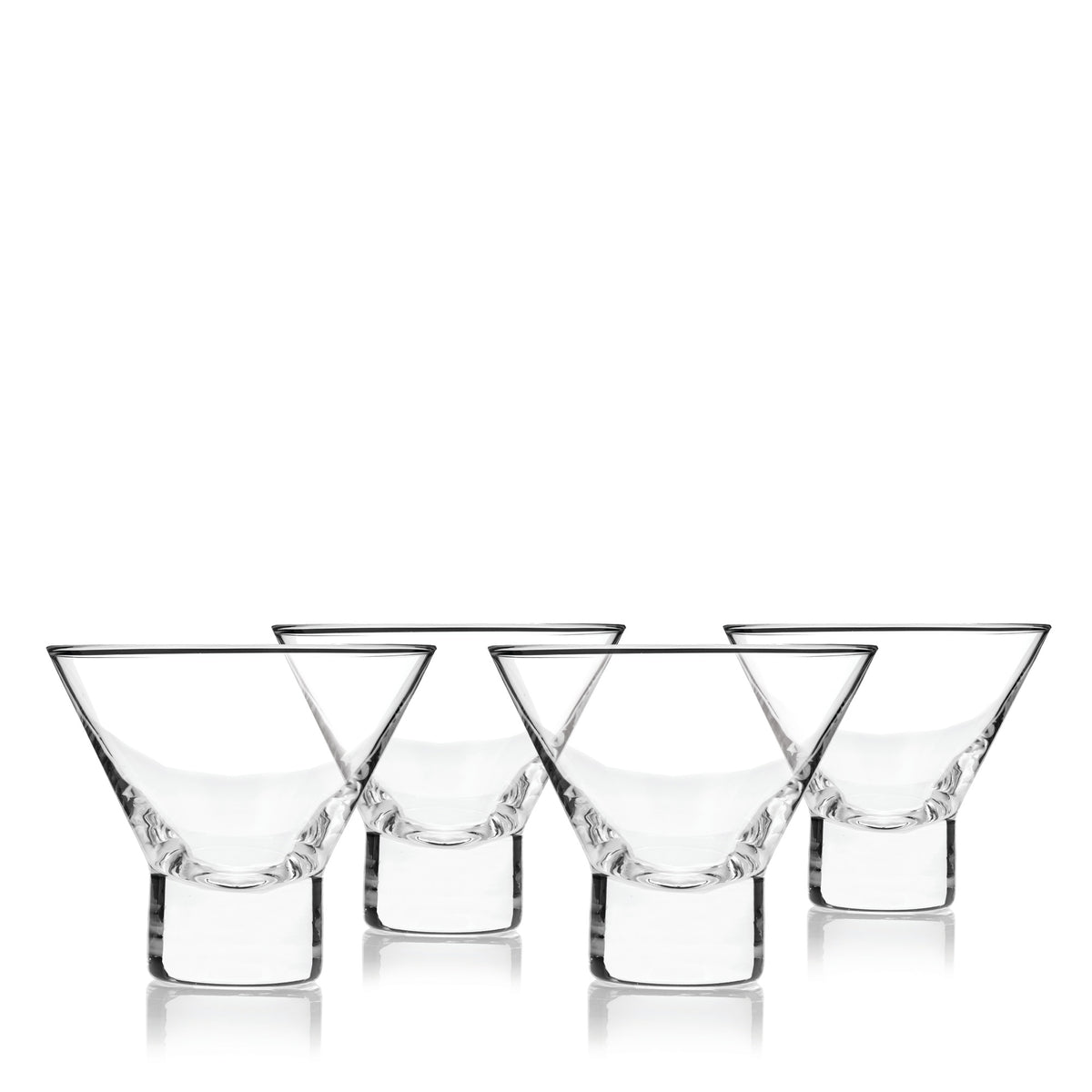 Raye Heavy Base Crystal Stemless Martini Glasses Viski®
