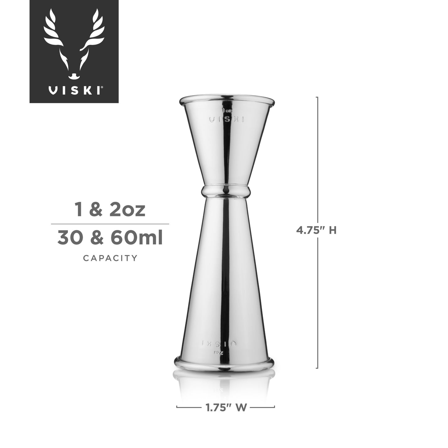 Harrison Stainless Steel Large Makoto Jigger Viski®