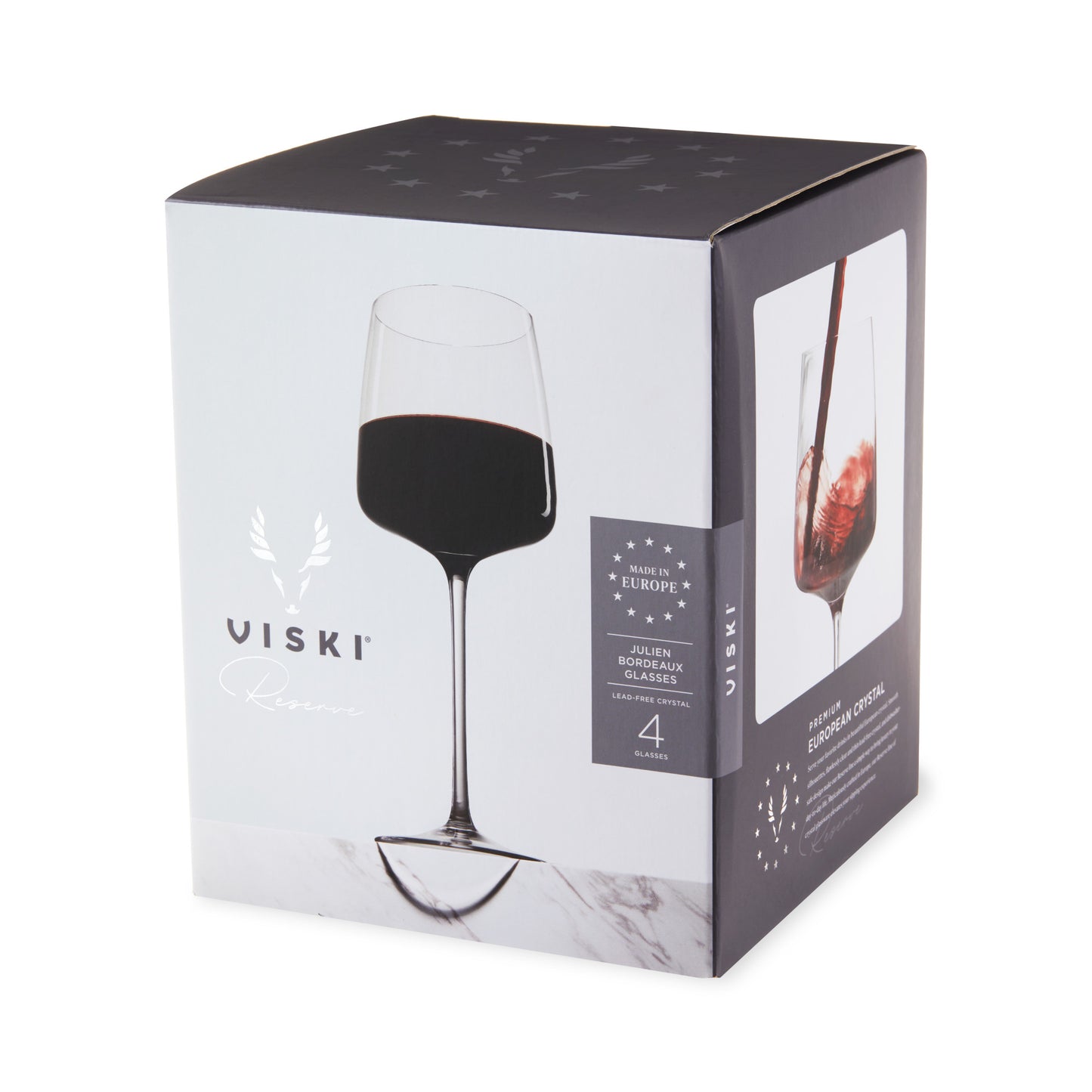 Reserve Julien Crystal Bordeaux Glasses Viski® (Set of 4)