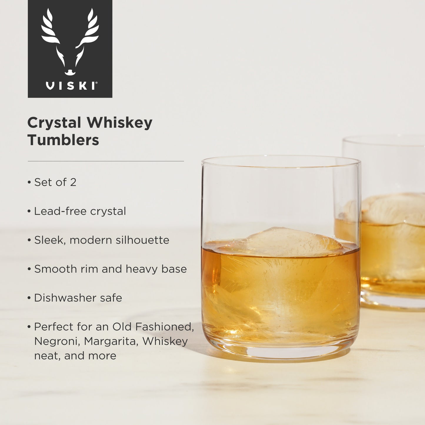 Raye Crystal Whiskey Tumblers Viski® (Set of 2)