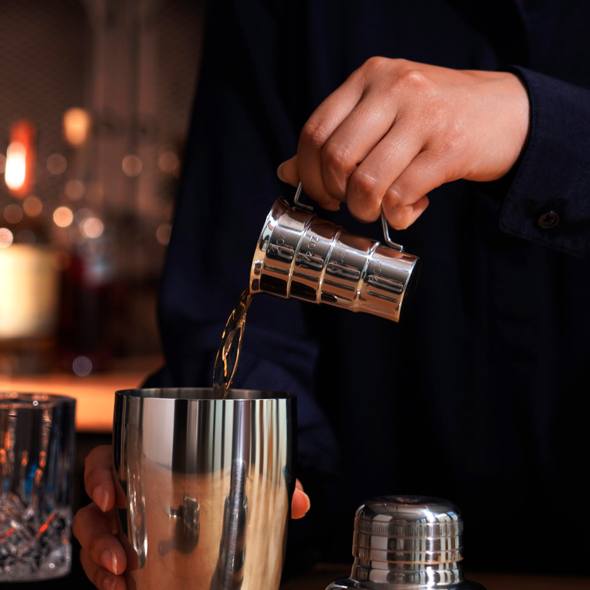 Harrison Stainless Steel Stepped Jigger Viski®