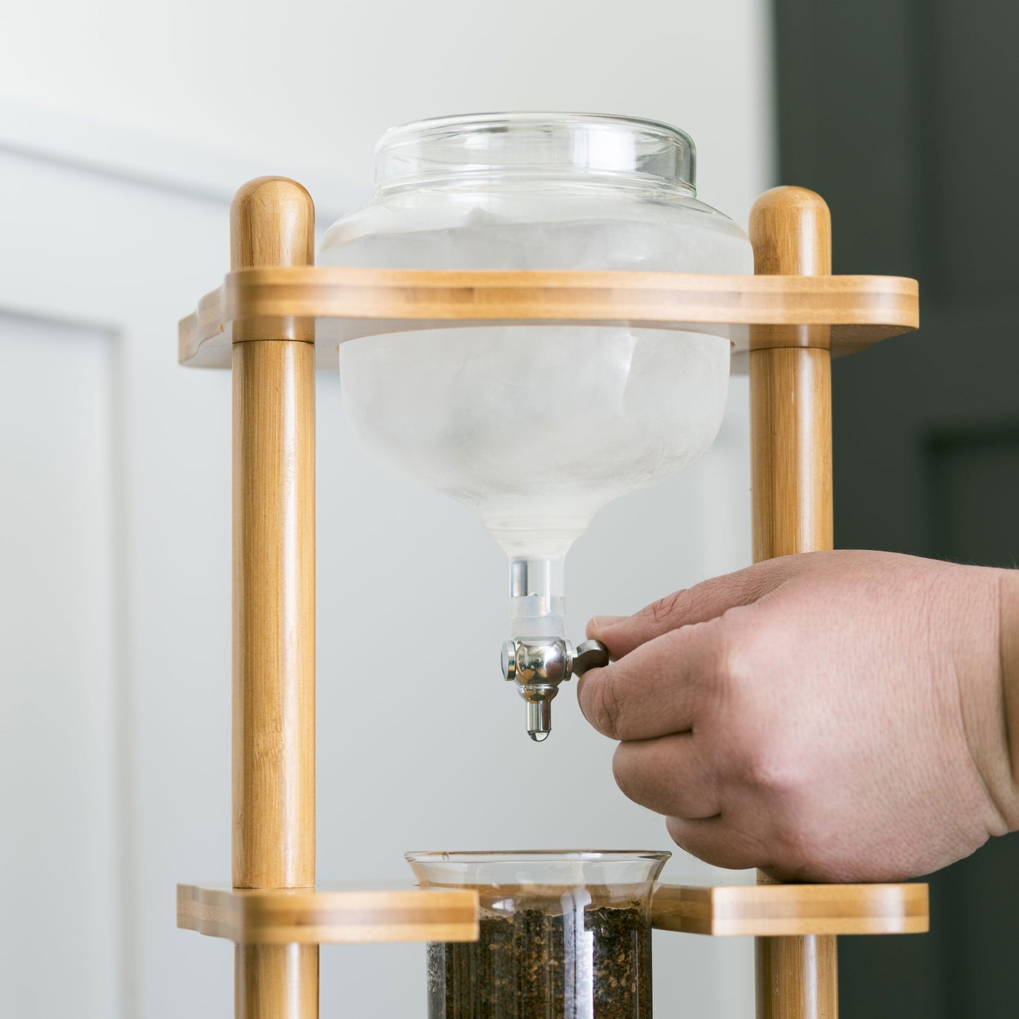 Yama Glass Cold Brew Tower Bamboo Frame 6-8 Cup | Barsonist