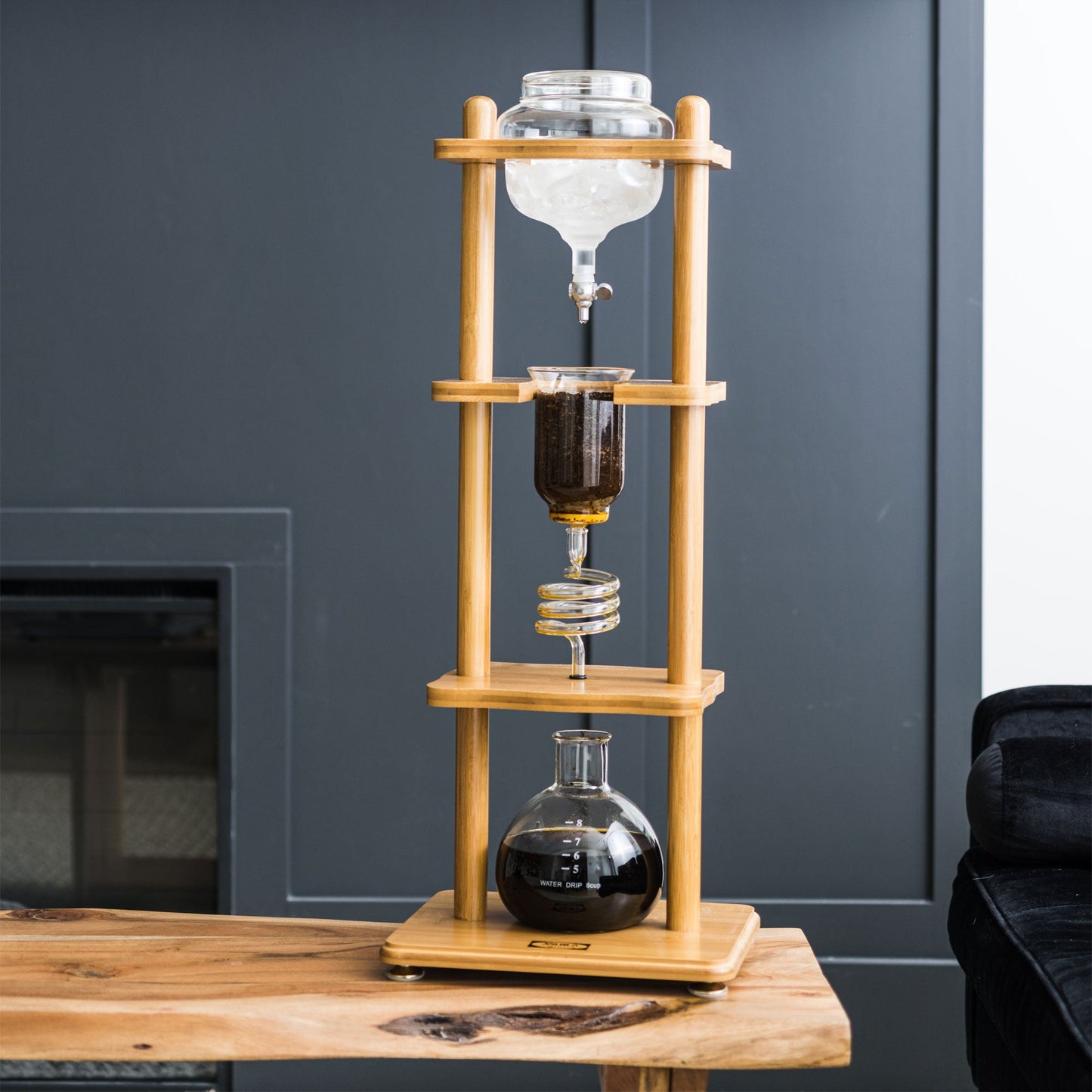 Yama Glass Cold Brew Tower Bamboo Frame 6-8 Cup | Barsonist
