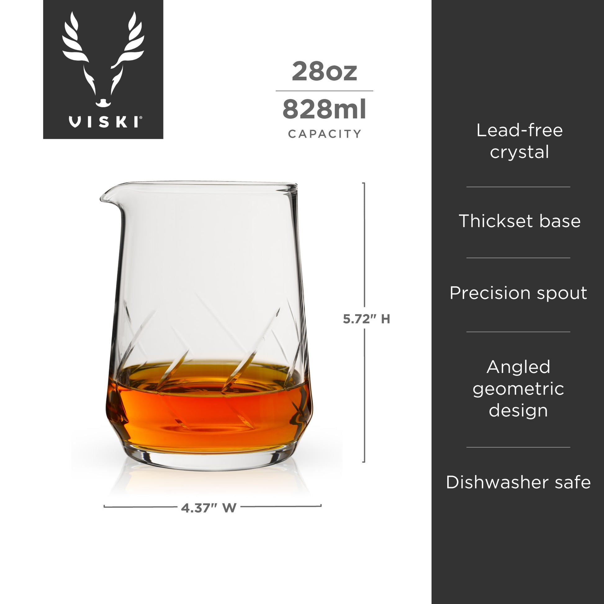 Burke 28 Oz Cocktail Mixing Glass Viski®