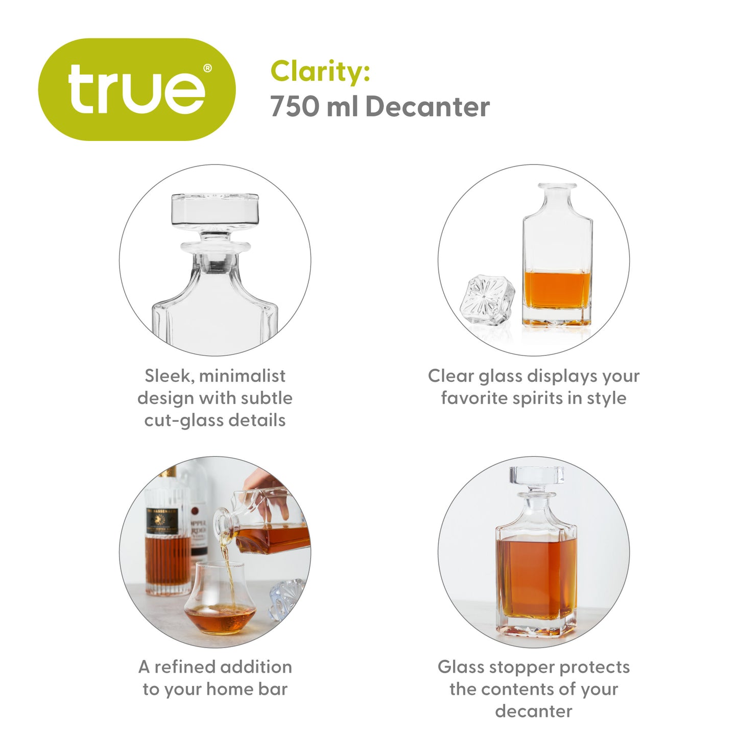 Clarity: 750ml Decanter by True