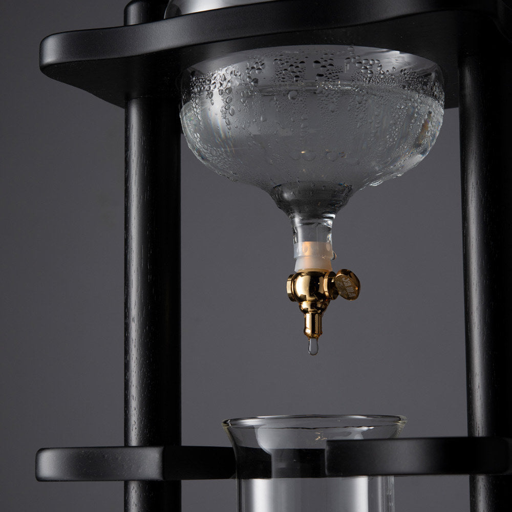 Yama Glass Cold Brew Tower – Black Frame, 32 oz | Barsonist