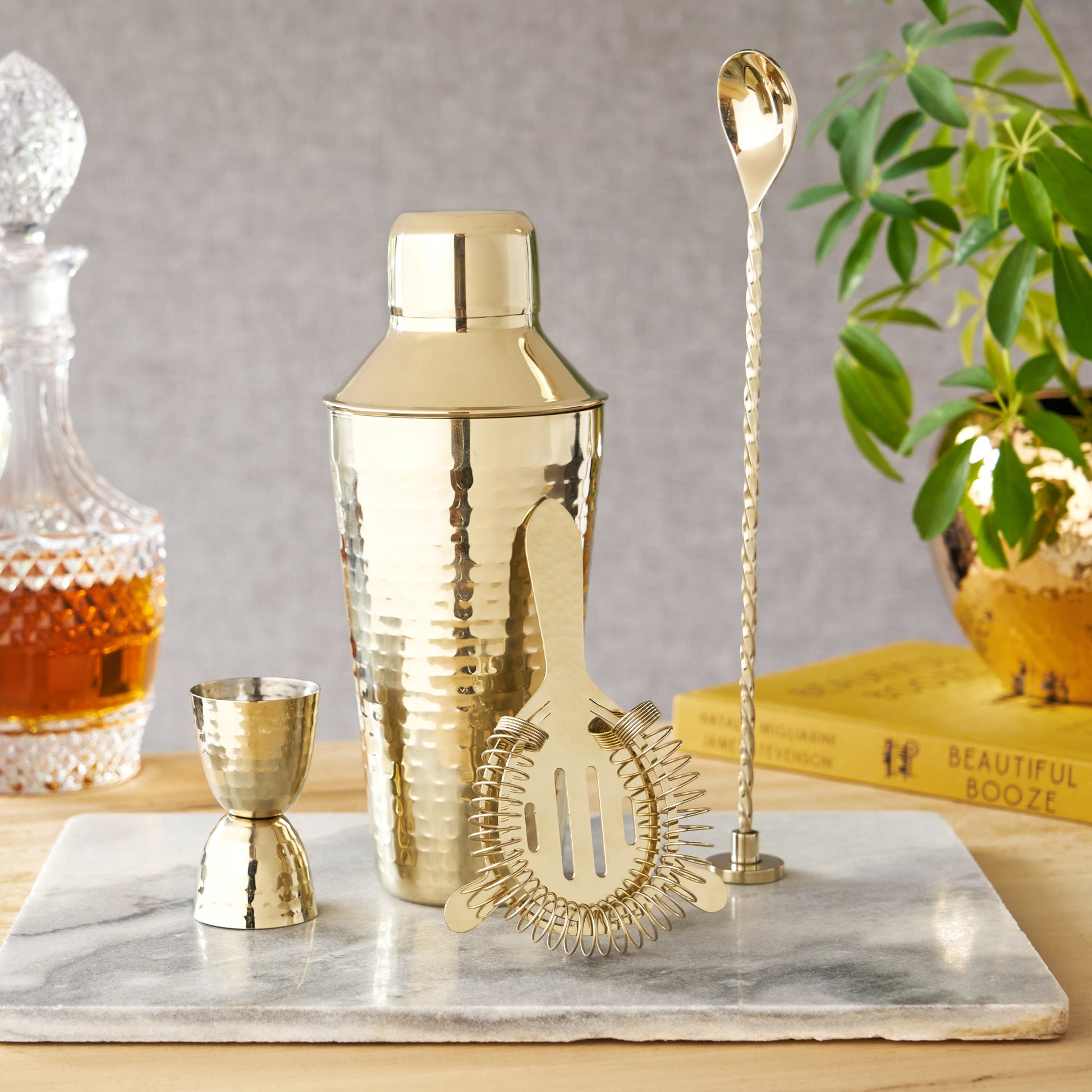 Gold Hammered Barware Set Twine®