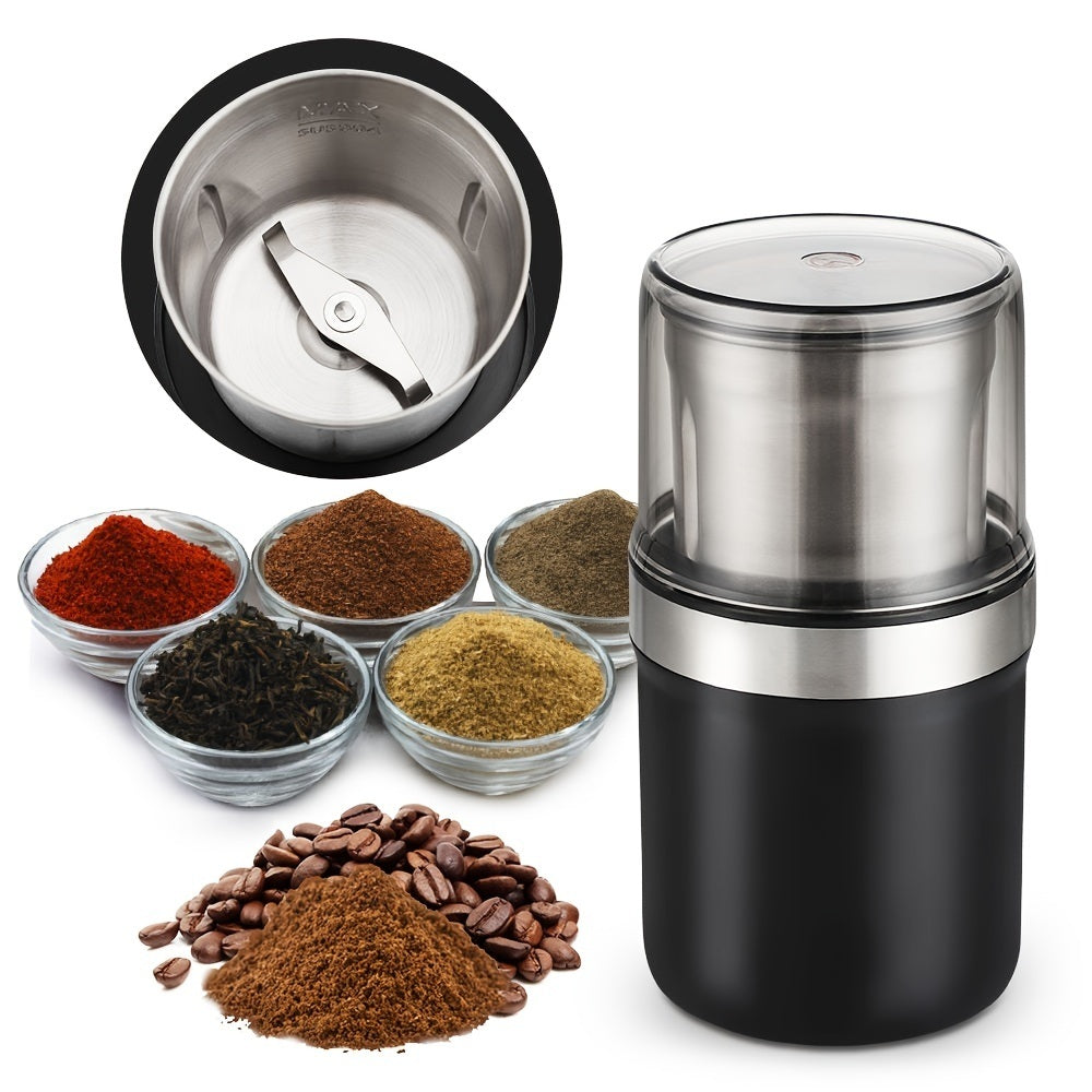 Premium Electric Coffee Bean & Spice Grinder - Automatic Detachable Design