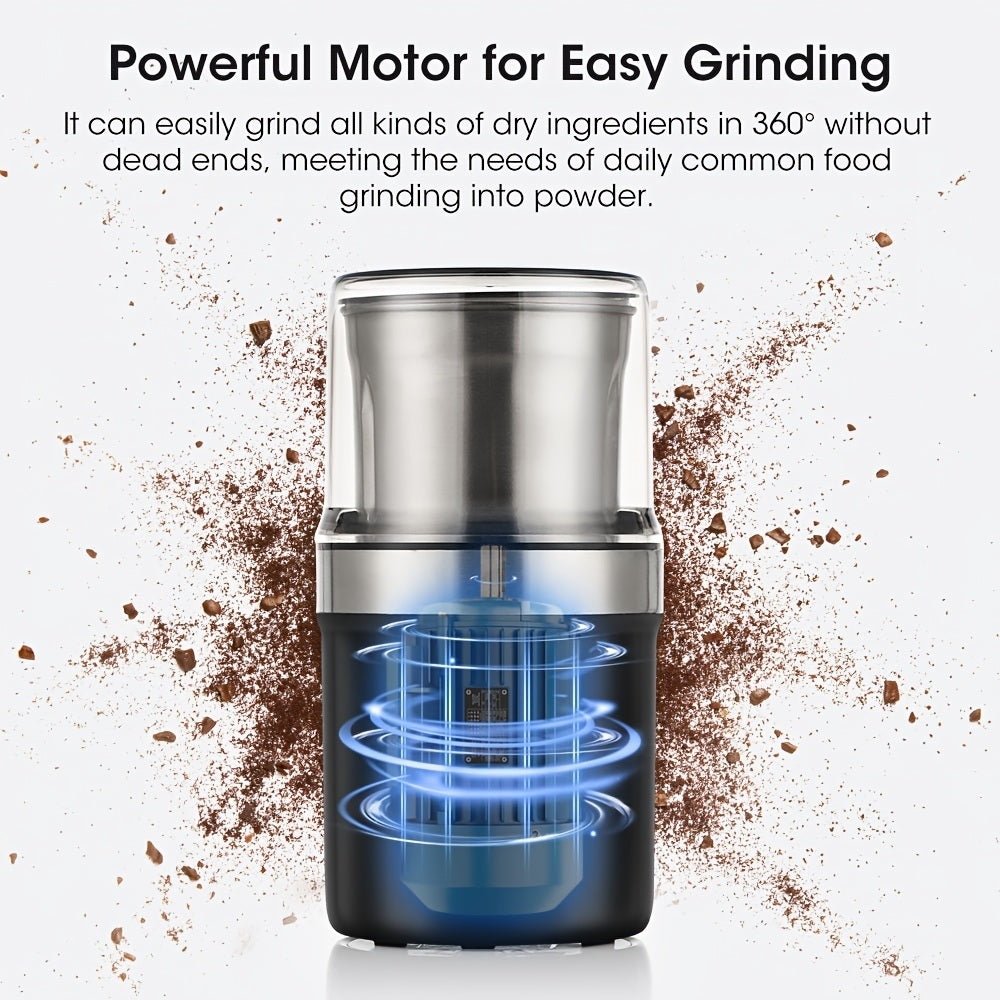 Premium Electric Coffee Bean & Spice Grinder - Automatic Detachable Design