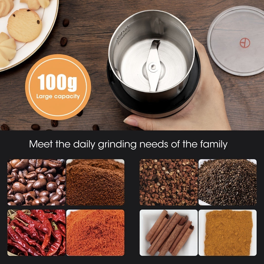Premium Electric Coffee Bean & Spice Grinder - Automatic Detachable Design
