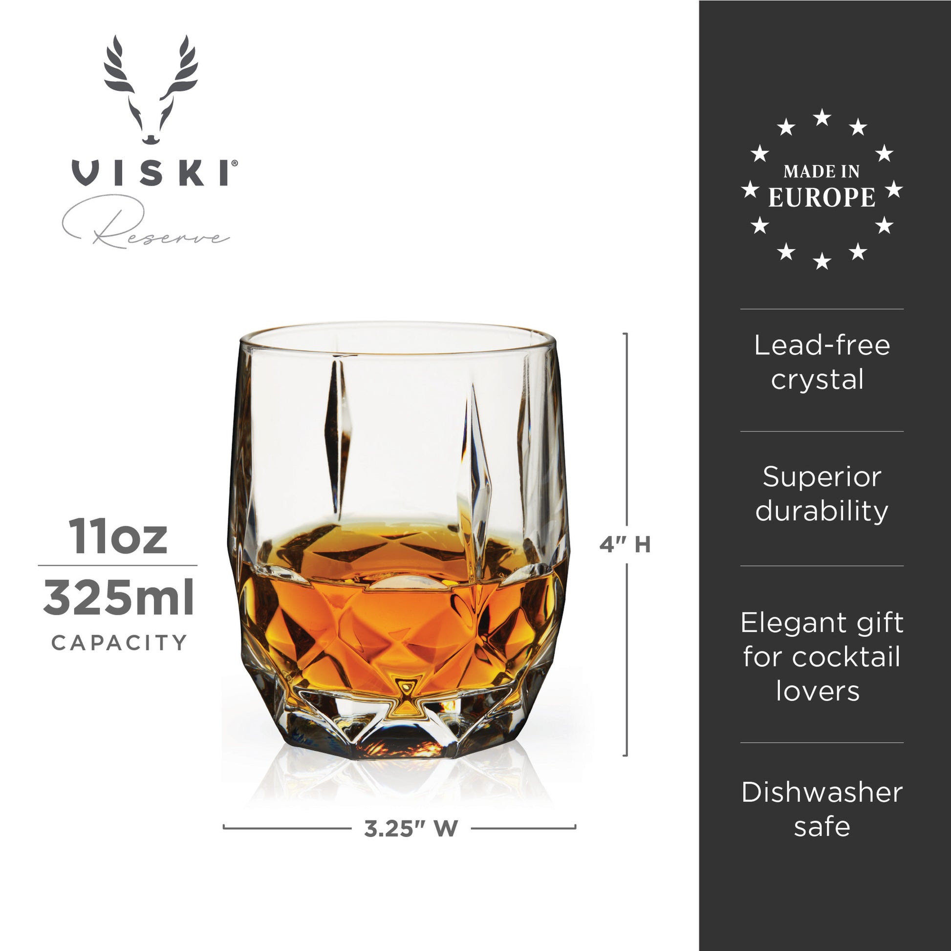 Reserve Bruno Crystal Cocktail Glasses Viski® (Set of 2)