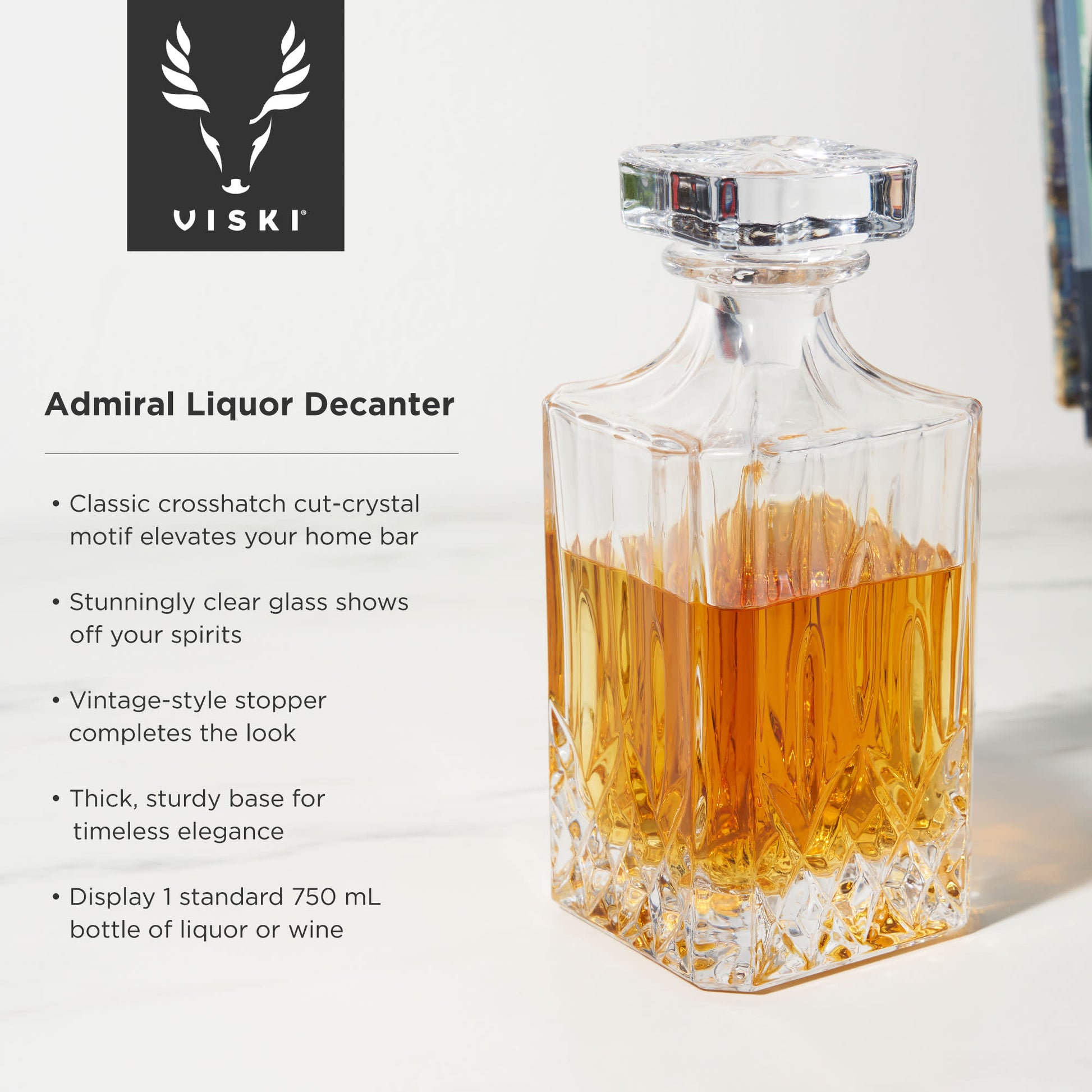 Admiral 30 Oz Liquor Decanter Viski®